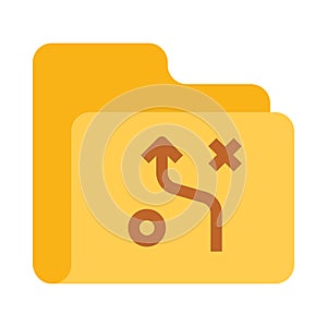 Folder data vector flat icon