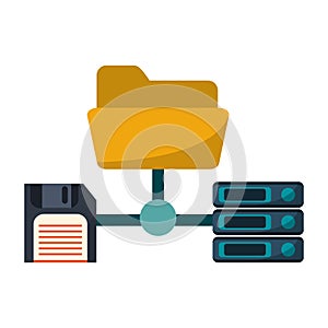 Folder and databse with diskette