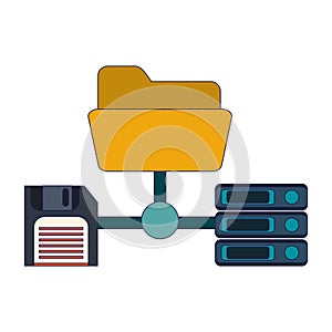 Folder and databse with diskette