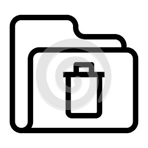 Folder Delete Line icon