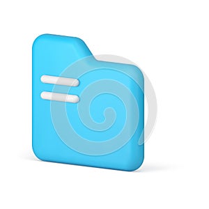 Folder digital information archive data storage database directory isometric 3d icon vector