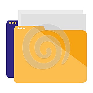 Folder document data icon