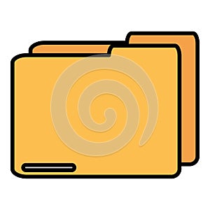 Folder document data icon