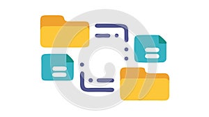 Folder Document Management File Organization, vector design Generative AI
