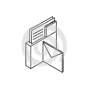 folder documents data with envelopes mails