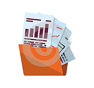 Folder with documents data