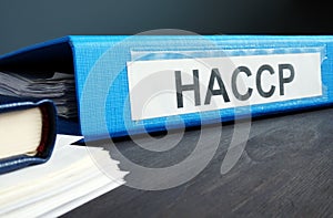 Folder with documents HACCP Hazard Analysis and Critical Control Points