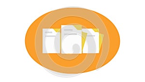 Folder Documents Icon for Project Management Files, vector design Generative AI