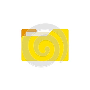 Folder with documents icon. Vector illustration isolated
