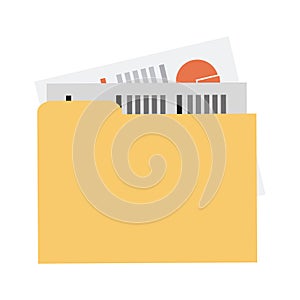 Folder with documents and reports