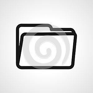 Folder with Documents line icon. file Folder linear outline icon