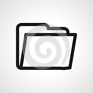 Folder with Documents line icon. file Folder linear outline icon