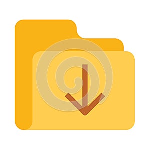 Folder download color VECTOR icon