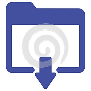 Folder download Isolated Vector icon which can easily modify or edit