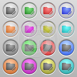 Folder edit plastic sunk buttons
