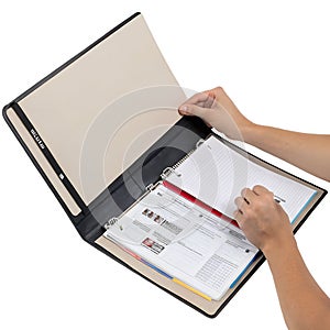 Folder Editing Isolated on White Background