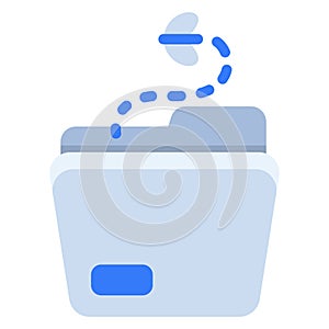 Folder empty state single isolated icon with flat style