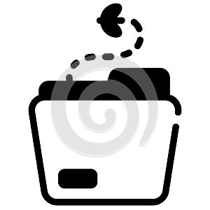 Folder empty state single isolated icon with solid shape style