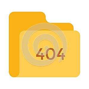 Folder error 404 color VECTOR icon