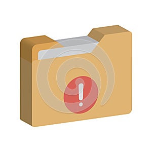 Folder error Color Vector Icon which can easily modify or edit
