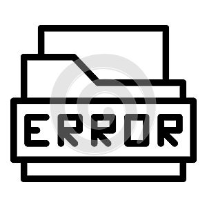 Folder error icon outline vector. Website code