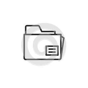 Folder, file, document line icon