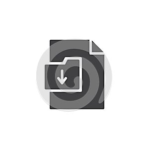 Folder file download arrow vector icon