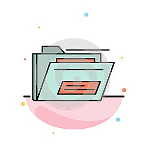 Folder, File, Zip, Rar,  Abstract Flat Color Icon Template photo