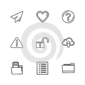 folder , files , directory , search , code , eps icons set vector