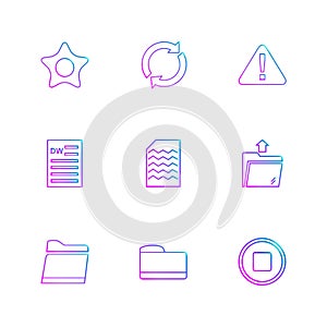 folder , files , directory , search , code , eps icons set vector