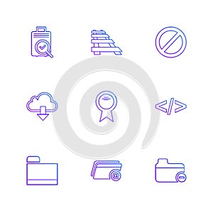 folder , files , directory , search , code , eps icons set vector