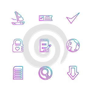 folder , files , directory , search , code , eps icons set vector