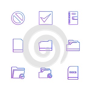 folder , files , directory , search , code , eps icons set vector