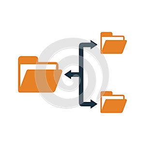 Folder, folder structure icon. Simple vector design