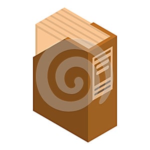 Folder holder icon, isometric style