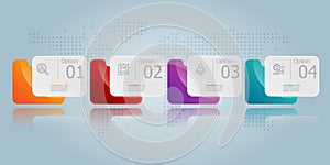 Folder horizontal infogrphics element presentation