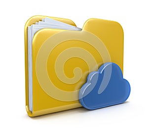 Folder icon and cloud