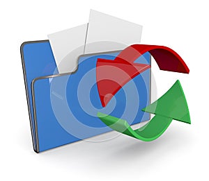 Folder icon, data transfer