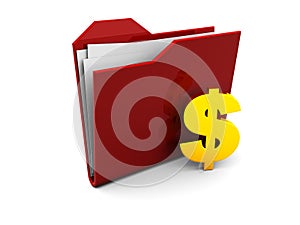 Folder icon with dollar sign