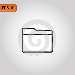Folder icon. Illustration isolated for graphic and web design