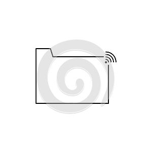 Folder icon and internet sign, share data eps ten