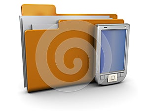 Folder icon with pda