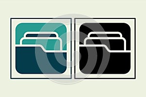 Folder icon. icon related to UI elements. suitable for web site, app, user interfaces,element, printable etc. solid icon style.