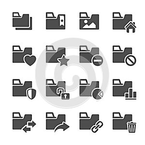 Folder icon set 2, vector eps10