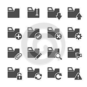 Folder icon set 1, vector eps10