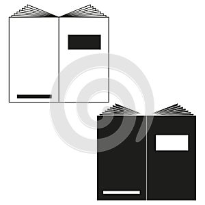 Folder icon. Storage document object. Vector file archive. Office box shape