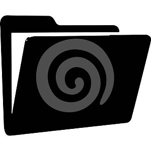 Folder icon symbolizing organization and data storage in digital interface