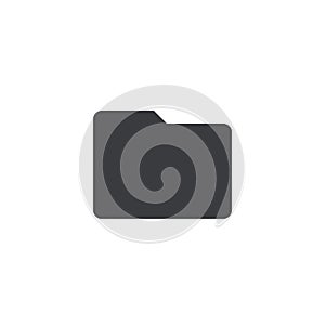 Folder icon. Vector folder. Folder shape template. Element for design mobile app or website. Interface button