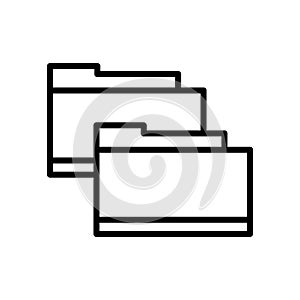 Folder icon vector isolated on white background, Folder sign , line and outline elements in linear style
