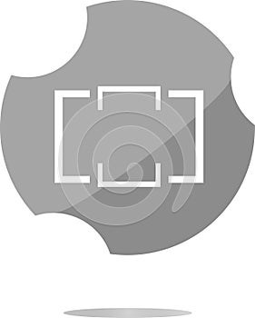 Folder icon web button with map isolated on white